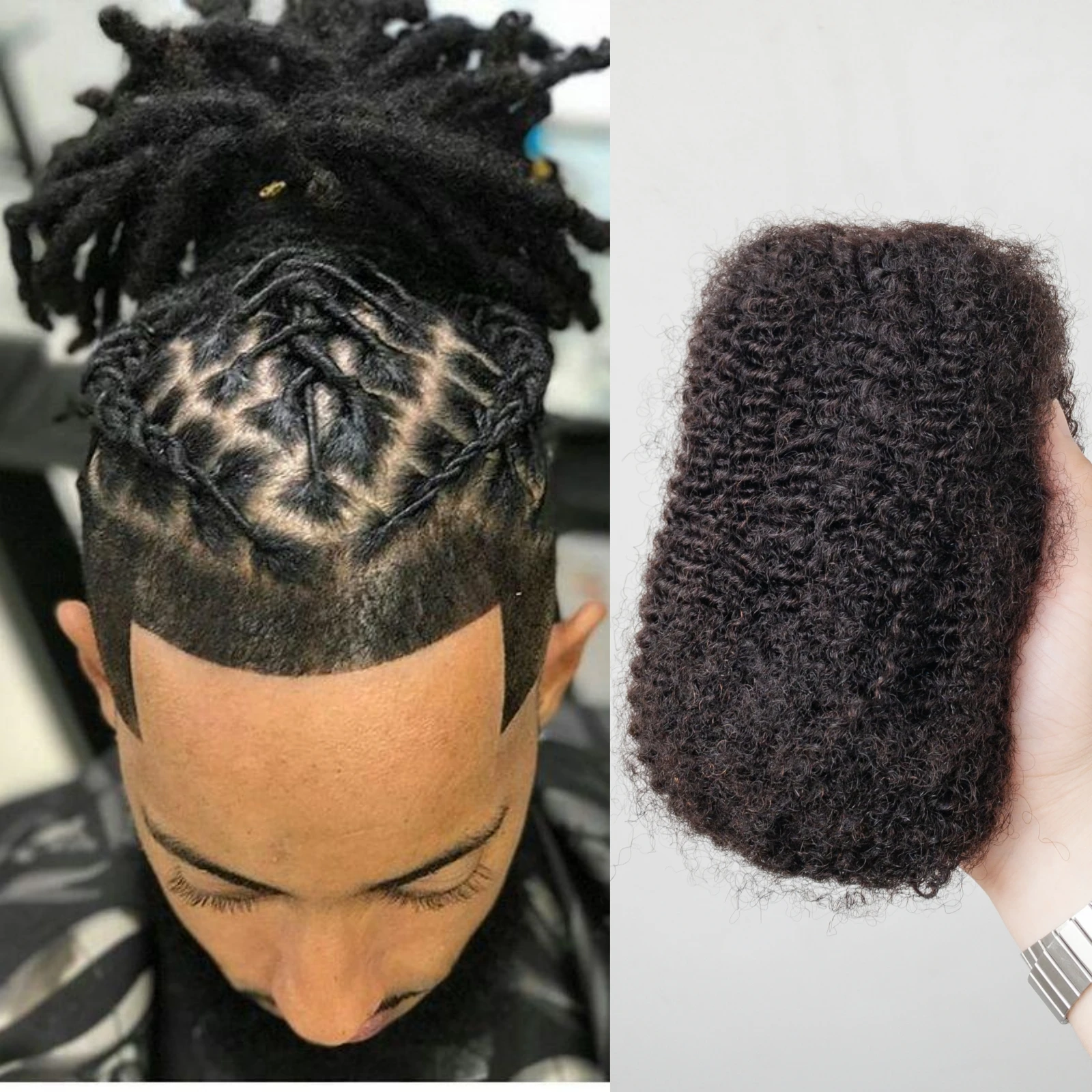 

10-18-дюймовые афро-кудрявые человеческие волосы Remy, натуральные 1B # Объемные волосы для плетения без уток для мини-закруток косичек 30/50г