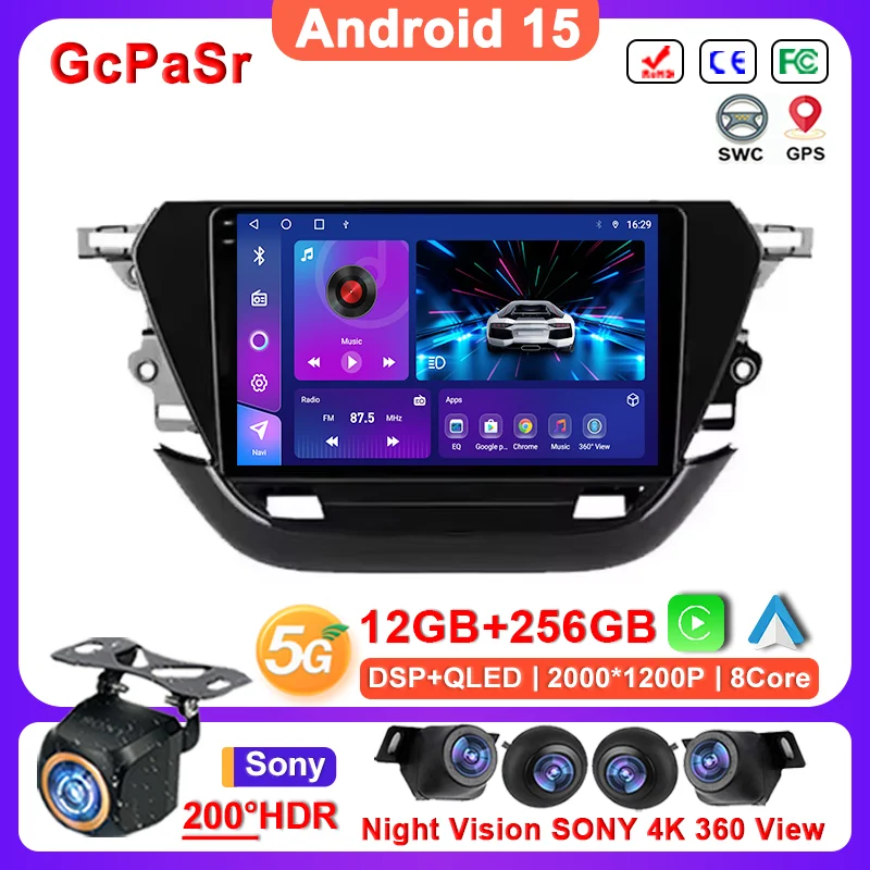 Android 15 стерео головное устройство автомобильный радиоплеер для Opel Corsa F 2019 2020 2021 2022 2023 Carplay GPS Wi-Fi Bluetooth GPS без 2Din Android 15 стерео головное устройство автомобильный радиоплеер для Opel Corsa F 2019 2020 2021 2022 2023 Carplay GPS Wi-Fi Bluetooth GPS без 2Din