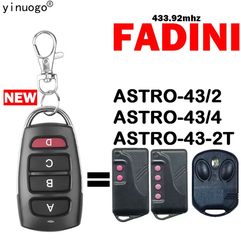 

FADINI ASTRO 43-2-4-2T Garage Gate Remote Control Door Opener Clone 433.92MHz Fixed Code