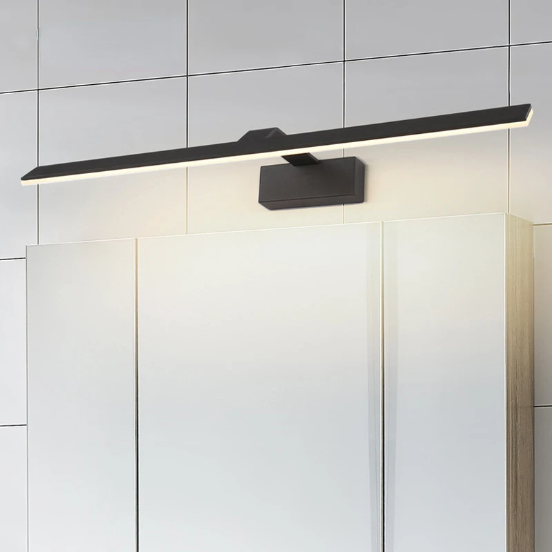 Lámpara Led moderna para maquillaje de baño, luz cálida en blanco y negro, espejo de tocador acrílico, decoración de armario, CA de 90-260V