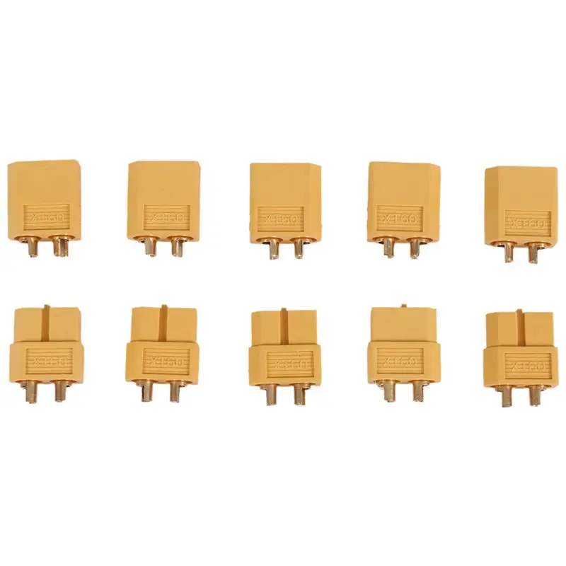 ABUO-XT60 Connector Pairs - Pack Of 5 Pairs