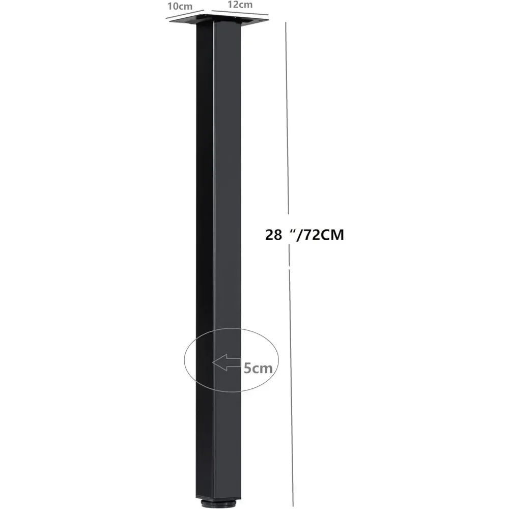 For Table Legs 28 inches, Furniture Legs, Metal  Legs, Square Table Legs Adjus , Computer Table Legs, Coffee Tabl