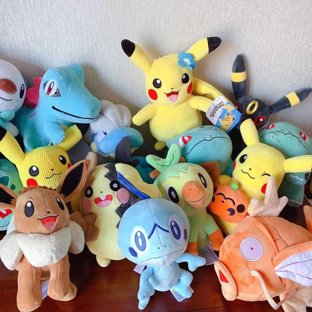 5PCs Randomly Send Original Pokemon 8 Inch Plush Toy Factory Leftover Stock Children's Boy Birthday Gift Collection Genuine Doll