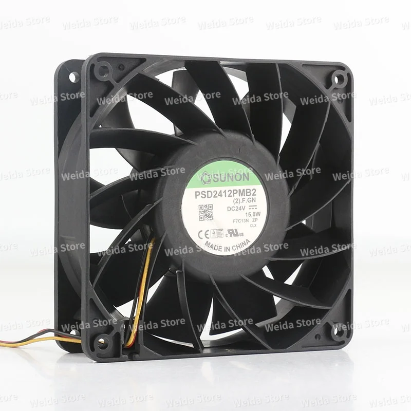 

New original Sunon 5V 12V 48V DC24V 15W 12038 120X120X38MM high air volume converter PSD2412PMB2 cooling fan