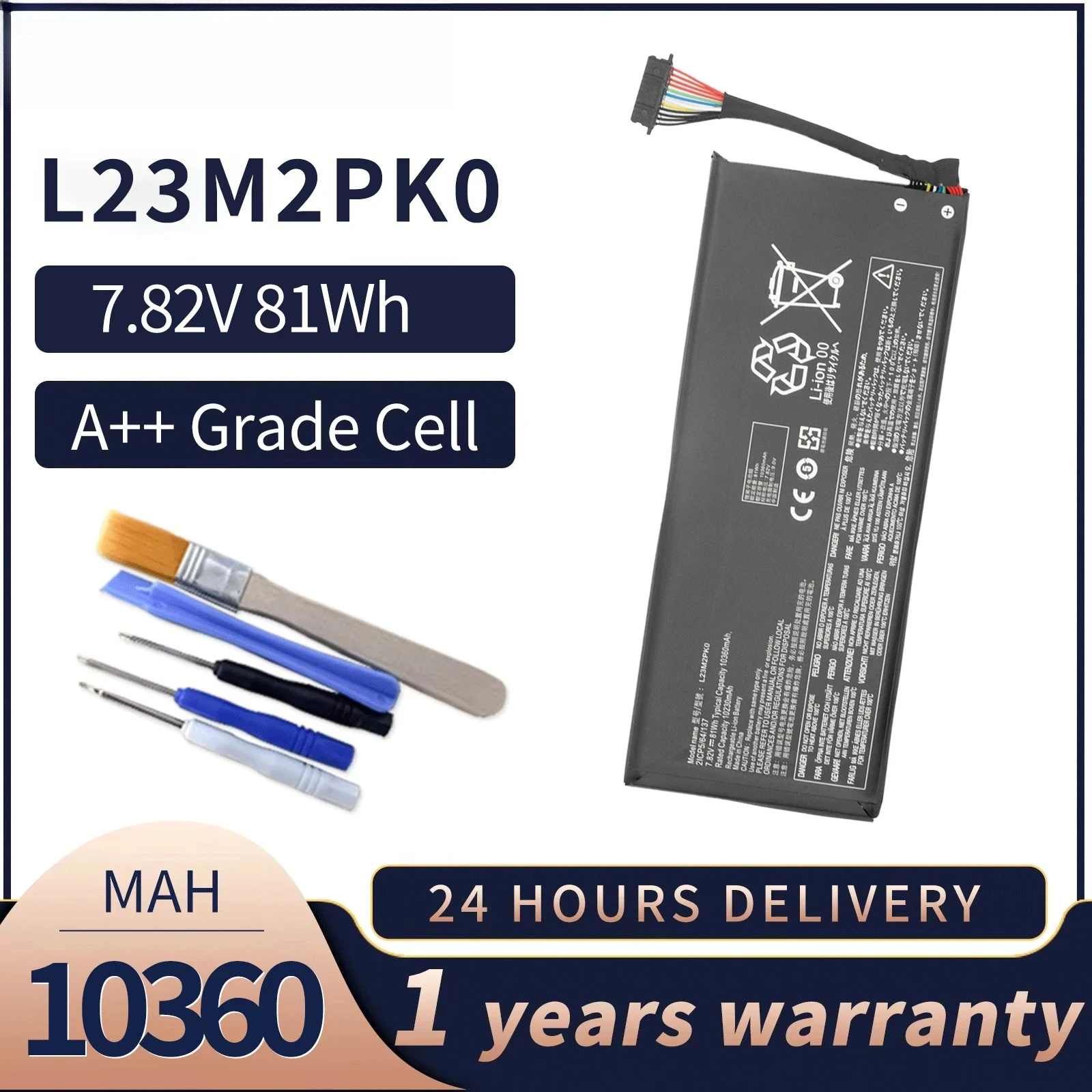 L23M2PK0 New 81wh/10360mAh Upgrade Capacity L23B2PK0 for Lenovo Legion Go 8APU1  Handheld Gaming 83E10000US