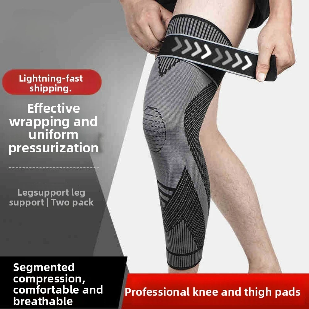 

Warm knee pads Men's basketball running Professional Wormwood dot matrix Long tube knee protection Women's joint protection