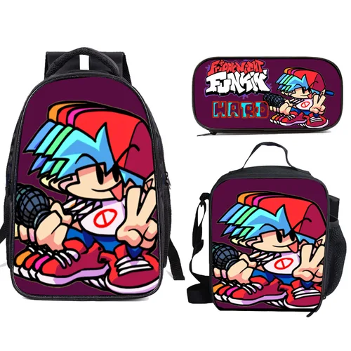 Imagen 2 del producto Mochila Friday Night Funkin, paquete de tres, estuche para lápices, mochila Friday Night Funkin