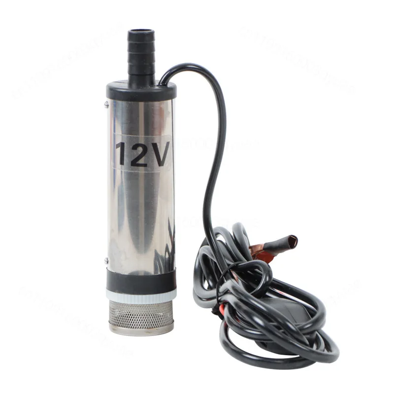 12V 24V DC Portable Submersible Diesel Transfer Pump Stainless Steel Small Electric Fuel Pump for Oil Water Extraction
