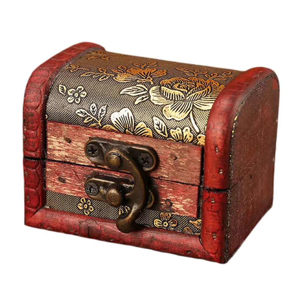 

1 шт., деревянная коробка для хранения ювелирных изделий, элегантная винтажная подарочная упаковка для конфет, печенья, шоколадных конфет, подарков, футляр для ювелирных изделий