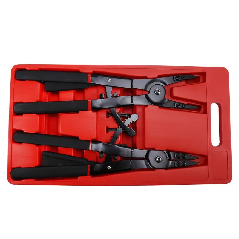 [HOT!A34R】 Retainer Pliers Circlip Pliers Inner Buckle Pliers Replaceable Fixed Ring Pliers Auto Protection Pliers