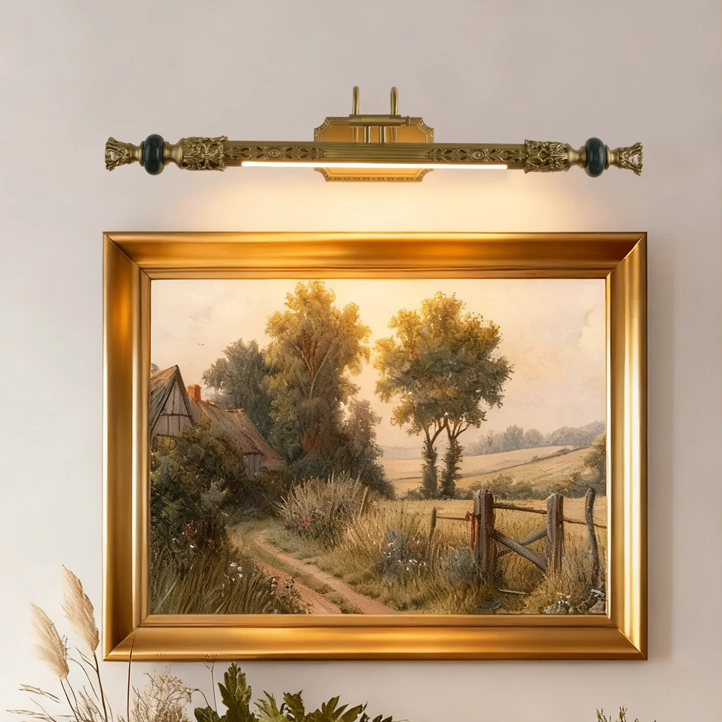 French Style Retro Brass Wall Lamp，Gallery Hanging Painting Lamp，Bathroom Mirror Light，Designer Brass Picture Light