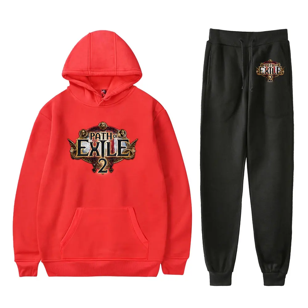 ร้อนเกม Path Of Exile 2 Hoodies Merch Hoodies Jogger กางเกงฤดูหนาว Unisex แฟชั่นสบายๆสไตล์ HipHop Streetwear เสื้อ