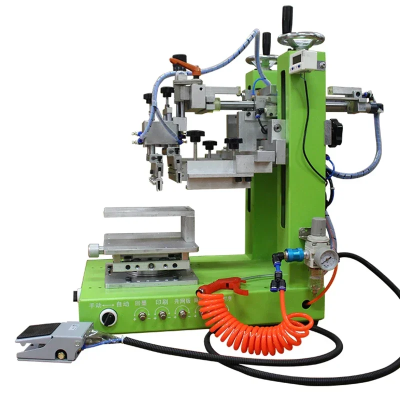 220v Electric Screen Printing Machine Semi-automatic Pneumatic Desktop High-precision Inclined Arm Swing Shift Industrial Printi