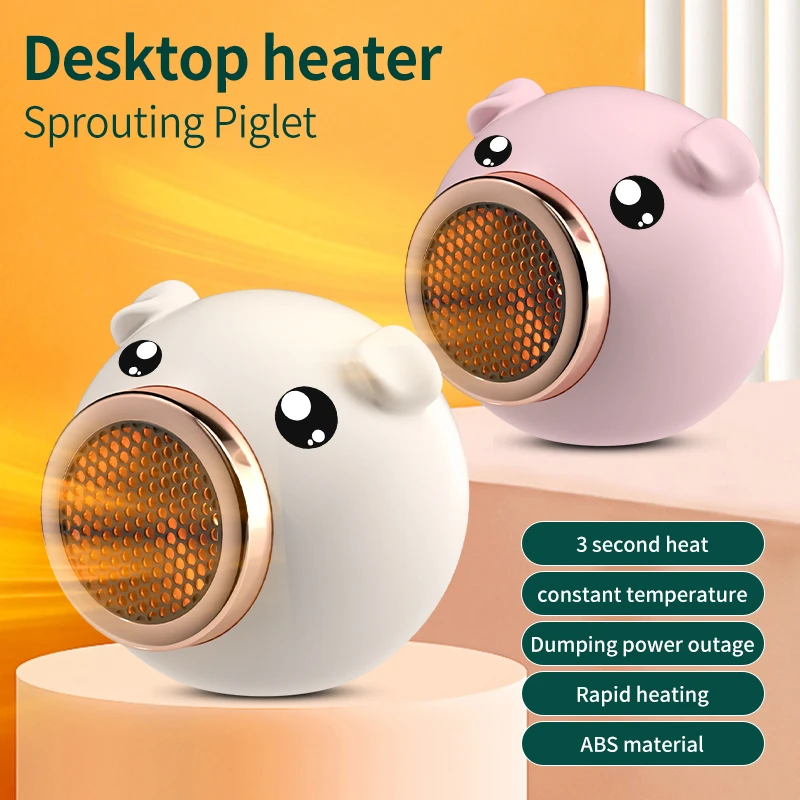 Electric Space Heaters Auto Shut Off Quiet Fast Heating Space Saving Desktop Heater for Tabletop Bedroom Bathroom Home Working