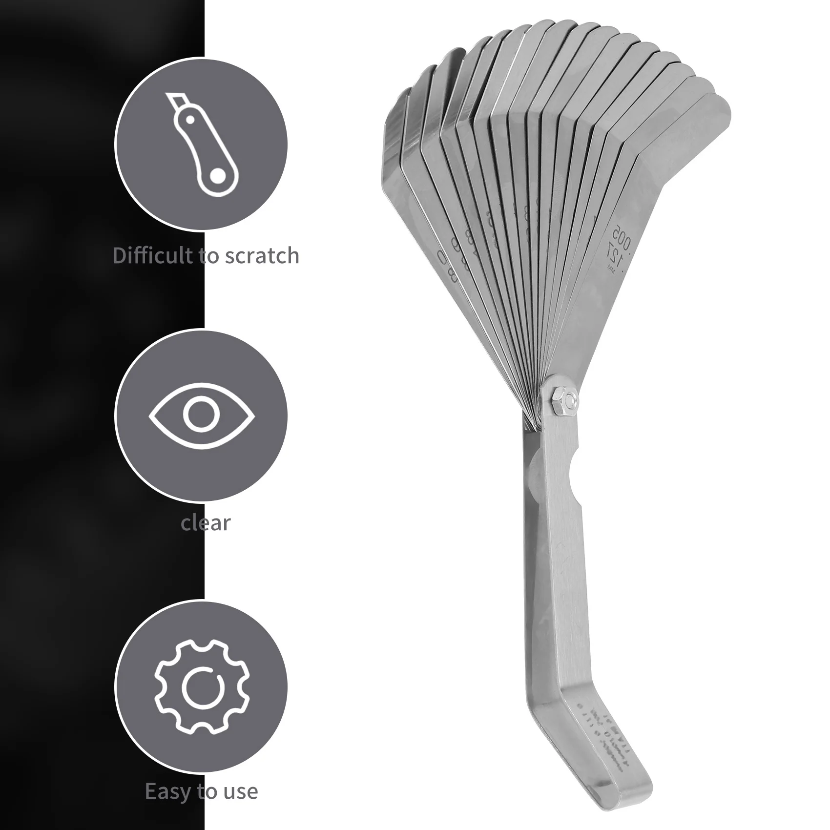 

ABVA-3 Pcs Engine Valve Screw Adjusting Spanner Tool Valve Clearance Adjustment Tools + Feeler Gauge 0.005 - 0.020 Inch