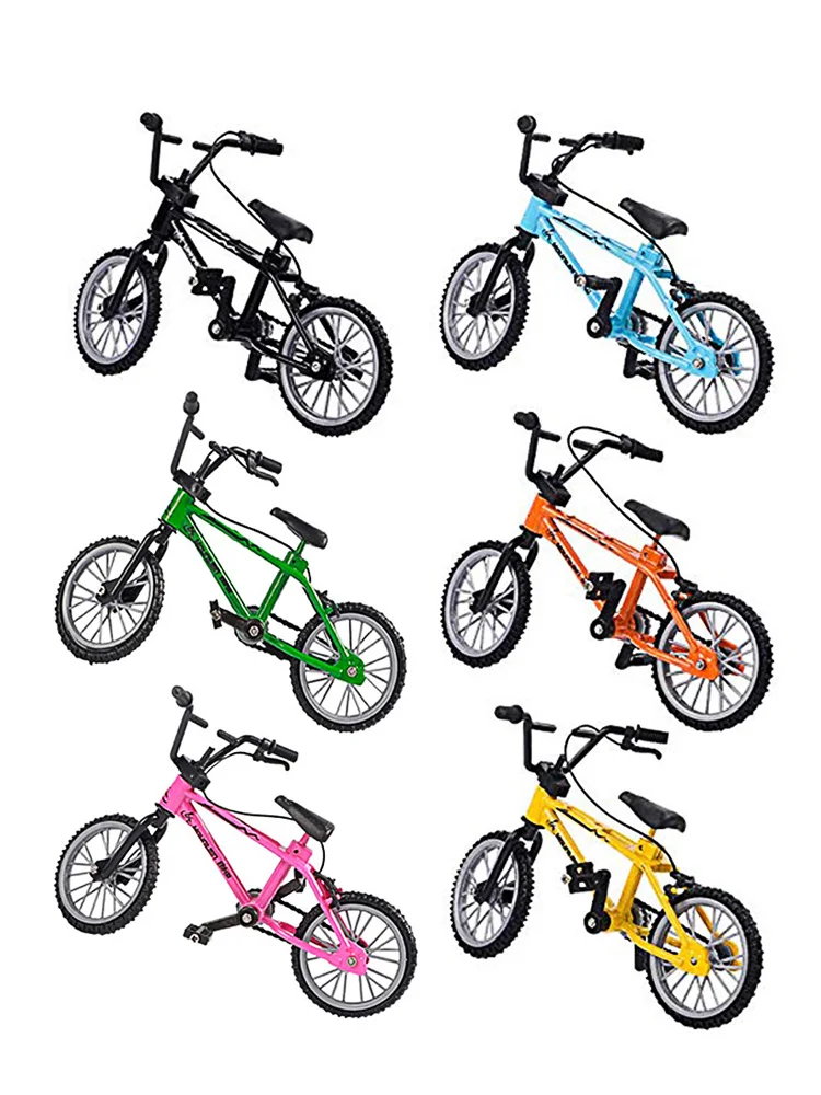 AliExpress ZWSISU Mini Finger Bicycle Toys Alloy Miniature Bike Model DIY Scooter Plastic Bicycle Kid Gift Toy 1/12 Doll House Accessories