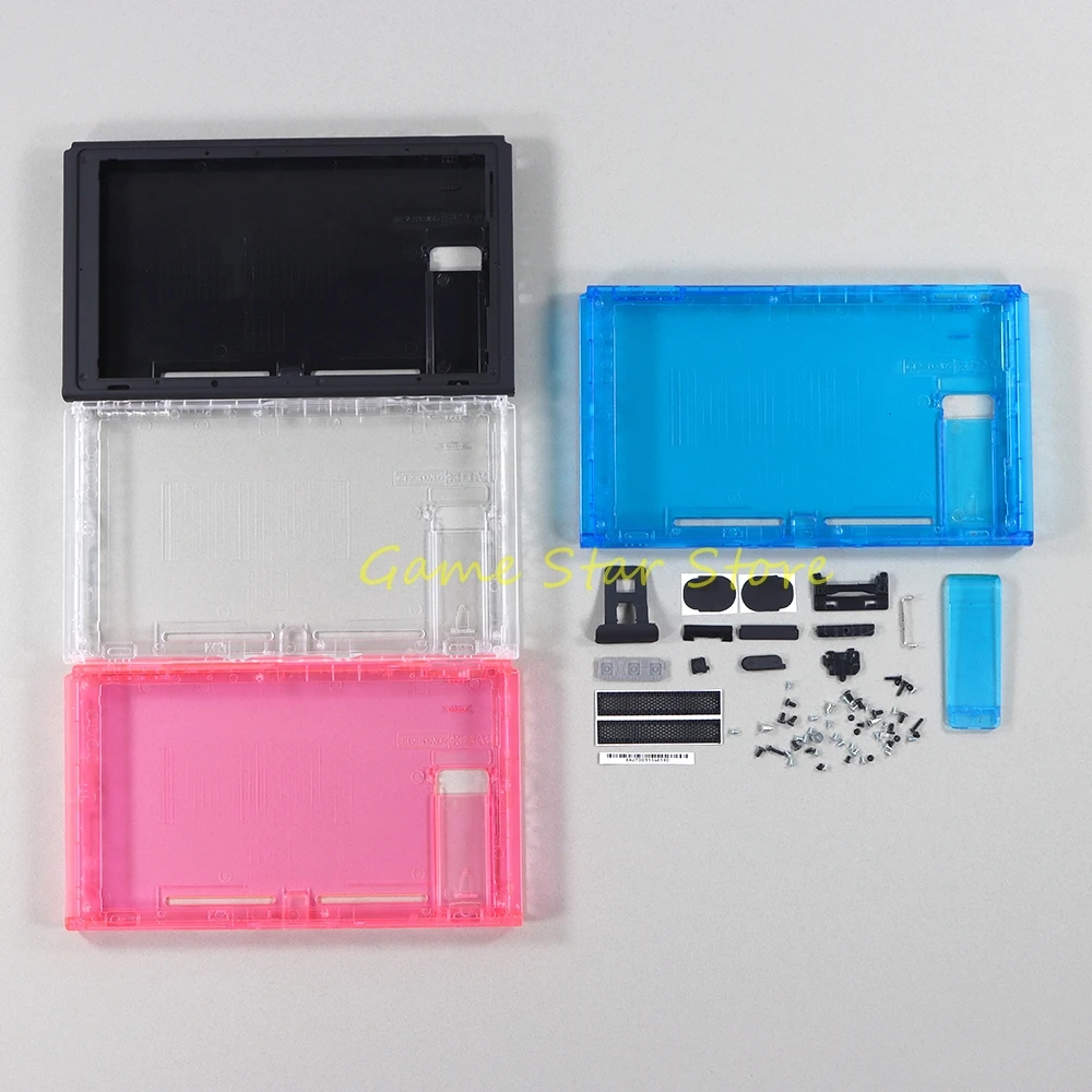 8 مجموعات كاملة مجموعة الإسكان شل غطاء الجبهة الخلفية مع أزرار لملحقات ألعاب وحدة التحكم التبديل NS #6