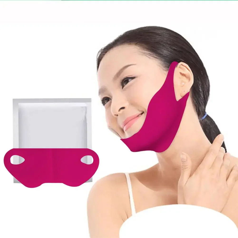 1PC maschera per il sollevamento del viso a forma di V maschera sottile per il sollevamento del viso Chin Cheek Lift Up fasciatura dimagrante per il viso cura della pelle del viso