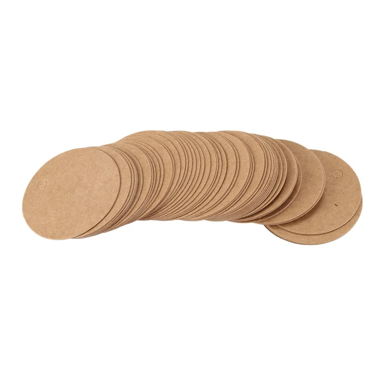 150 Stück runde Geschenkanhänger aus Kraftpapier mit Hanfschnur