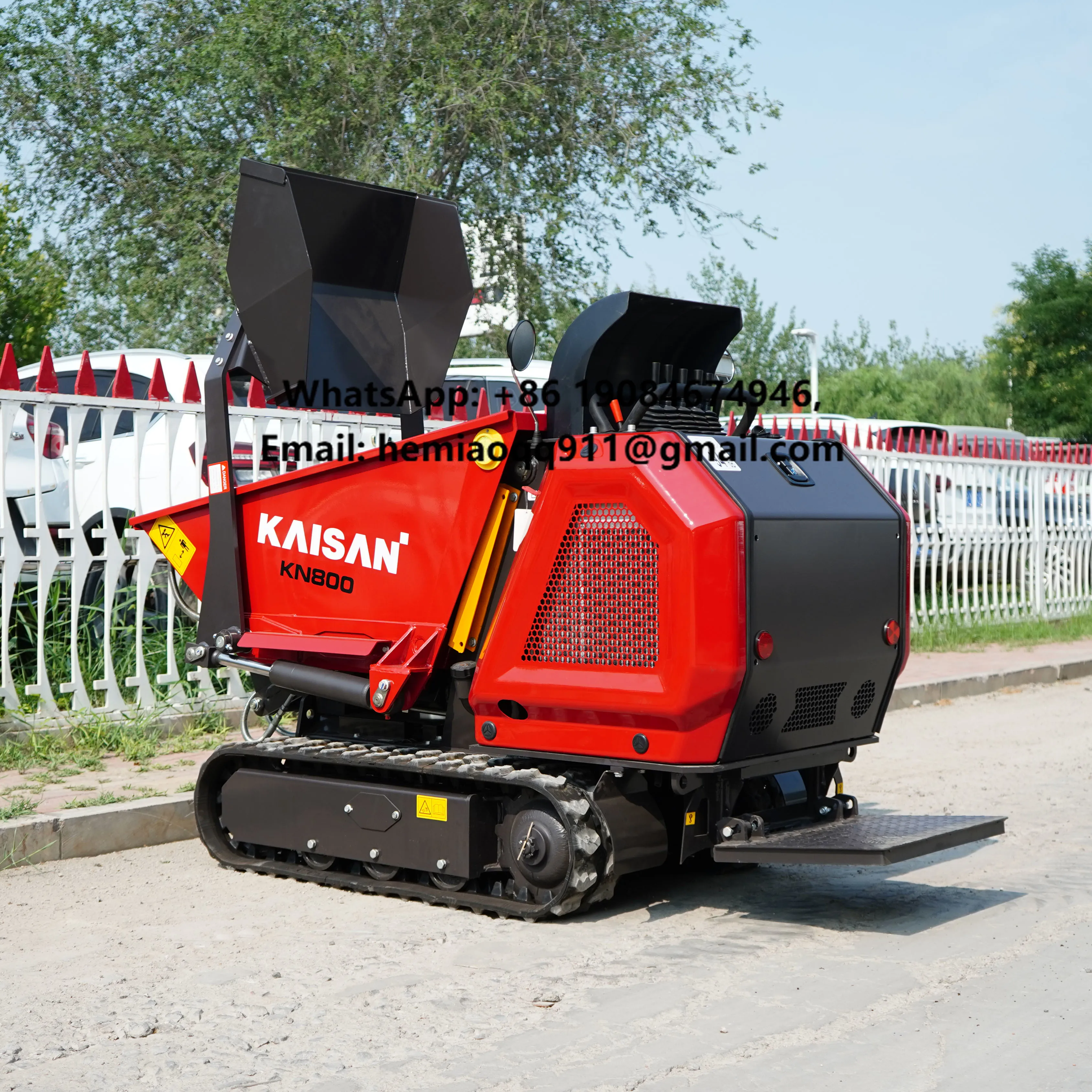 Durable 0.8 Ton Mini Crawler Dumper Material Handling Loader for Building Site Farm Green Space