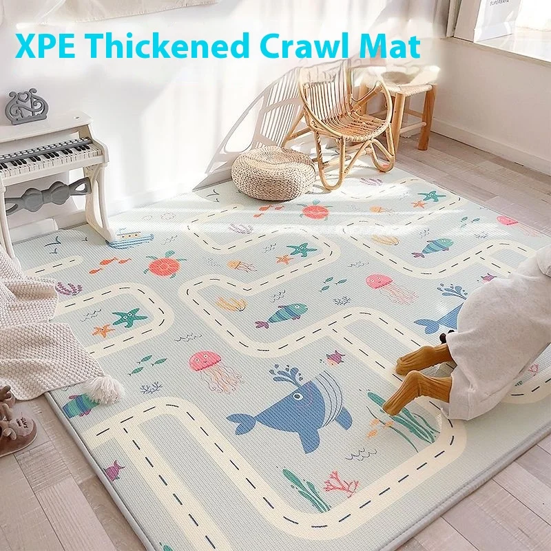 

Детский игровой коврик, толстый коврик из пенопласта XPE, водонепроницаемый нескользящий напольный коврик, нетоксичный детский коврик с героями мультфильмов для малышей