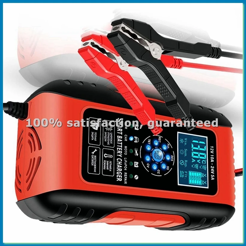 

Умное автомобильное зарядное устройство 12 В/10 А, 24 В/5 А с 7 зарядками, для свинцово-кислотных аккумуляторов WET и GEL, вилка европейского стандарта-ABFT