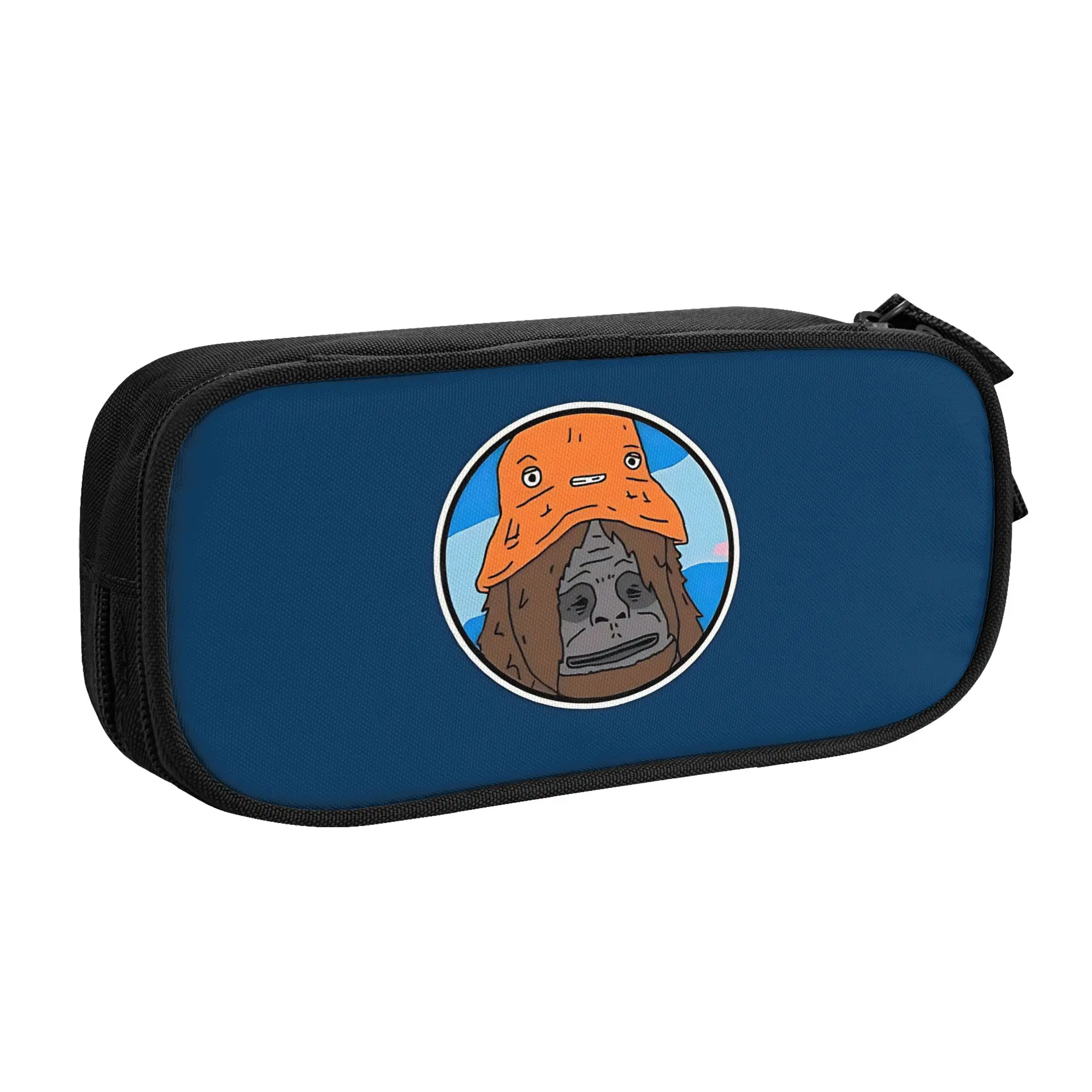 1 piece Lightweight orangutan cartoon  Pencil Case Boys Pen Bag The Big Lez Show Office Stationery Bag