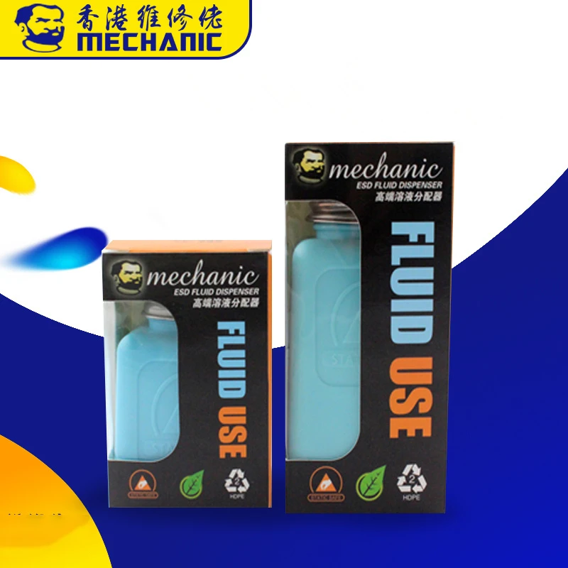 MECHANIC Alcohol Bottle Plastic Liquid Container Anti-static Press Type Splash-proof ESD Fluid Dispenser Storage Cleaner