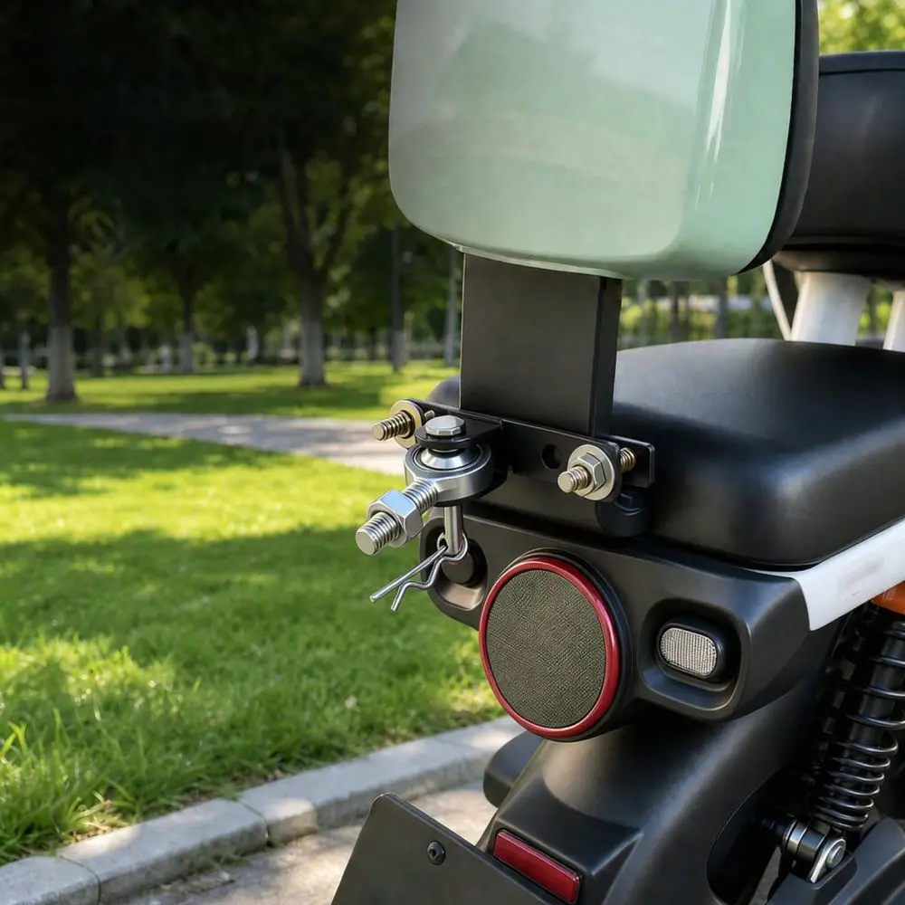 Electric Vehicle Trailer Connector Iron Heavy Duty Hitch For Scooter Motorcycle Cargo Rack Towing Hook Attachment Base