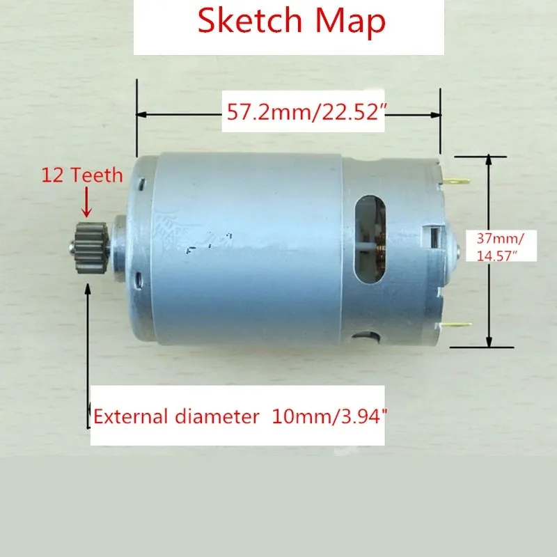 

14.4V DC Motor 12 Teeth Replace For BOSCH GSR14.4V PSR 14.4 LI-2 Cordless Drill Driver Batt-Oper Screwdriver
