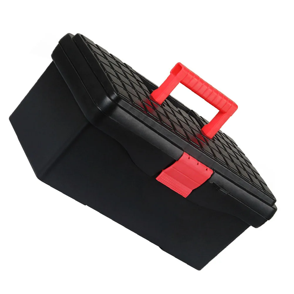 

Essential Toolbox for Storing For Electrical Accessories Incorporating a Locking Feature and Comfort Grip Handle