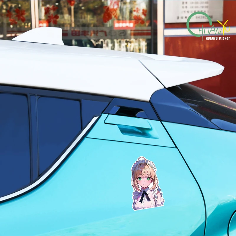 JDM Cute Girl Anime Car Sticker Car Sticker Motorcycle Bumper Car Window Reflective Waterproof Sticker Car Sticker