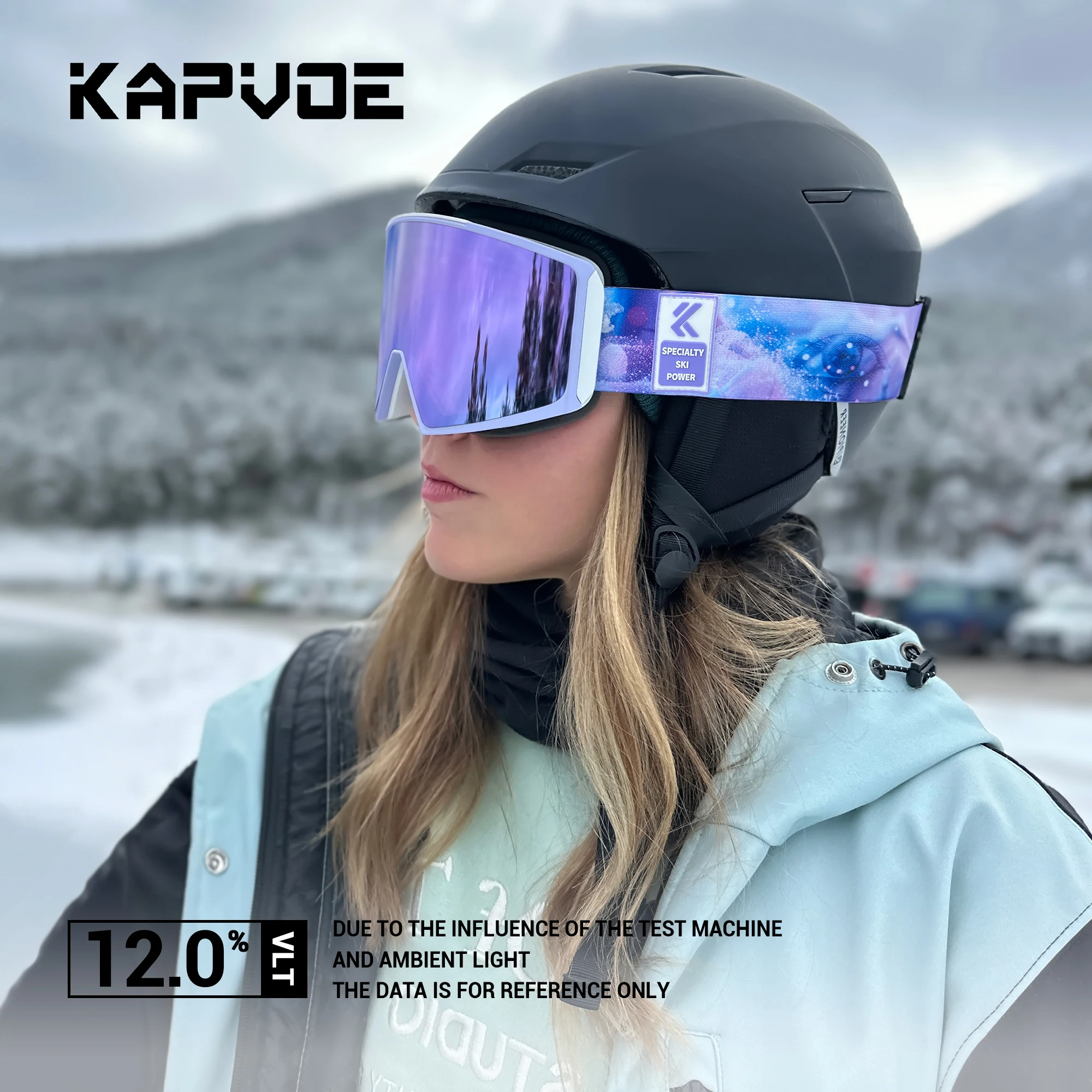 KAPVOE OTG Ski Goggles UV400 Magnetic Attraction Anti-Fog Skiing Goggles Men Snowboard Glasses Women Outdoor Snow Sunglasses