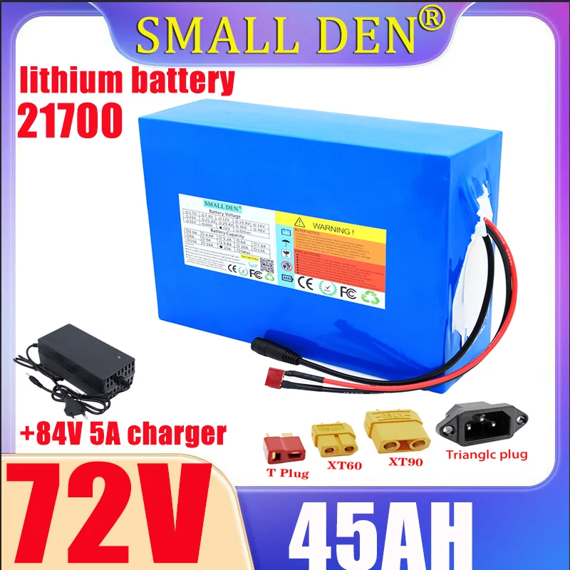 72V 45Ah 21700 20S9P Lithium Battery Pack BMS 3500W Motorcycle High Power and Large Capacity Rechargeable Battery tax exempt