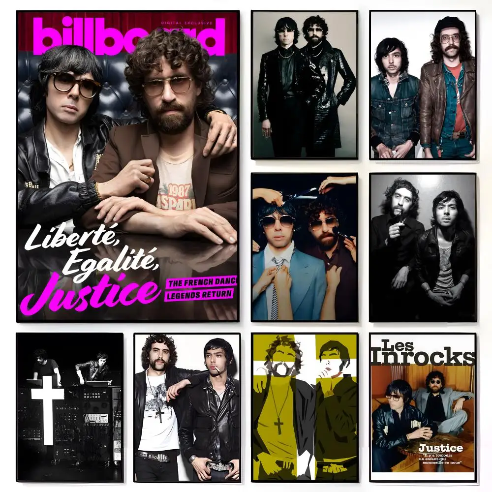 Energetic Electronic Rock Band J-Justice Poster American Film Mural Home Childrens Room Wall Decor Print