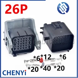 26 Pin 6B+20S male or female Automobile waterproof connector Car radar harness plug Socket 1897013-2 1897009-2 With pins
