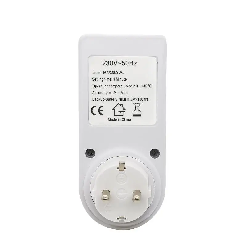 Elektronische Digitale Tijdschakelaar Socket EU/UK/US/AUPlug 24-uurs Cyclische Kookwekker Outlet Programmeerbare Timing Socket
