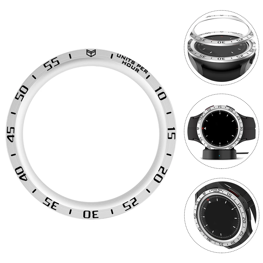 

Fashion Metal Scale Bezel Newborn Smartwatch Classic Stainless Steel Ring Install