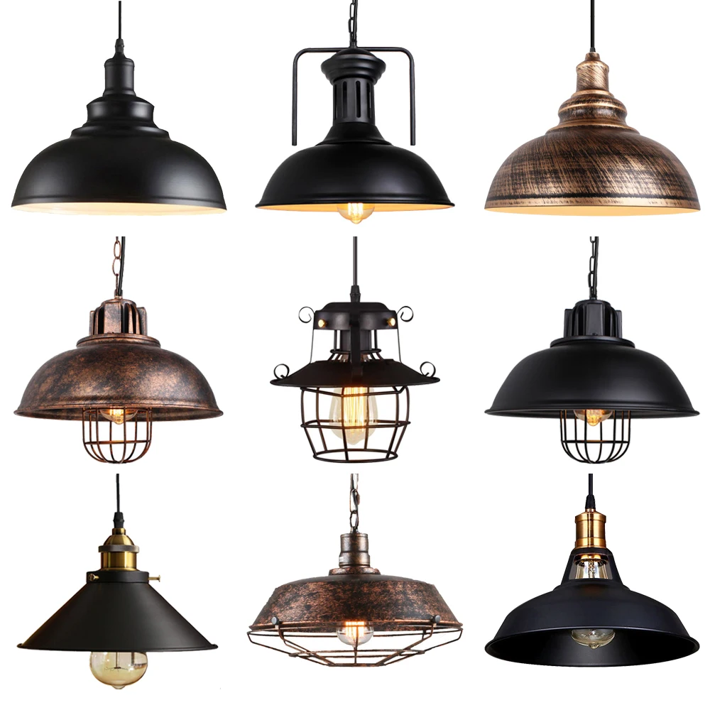 

Industrial Pendant Light Vintage Chandelier Hanging Lamp Modern Pendant Ceiling Lamps LED E27 Restaurant Living Room Decoration