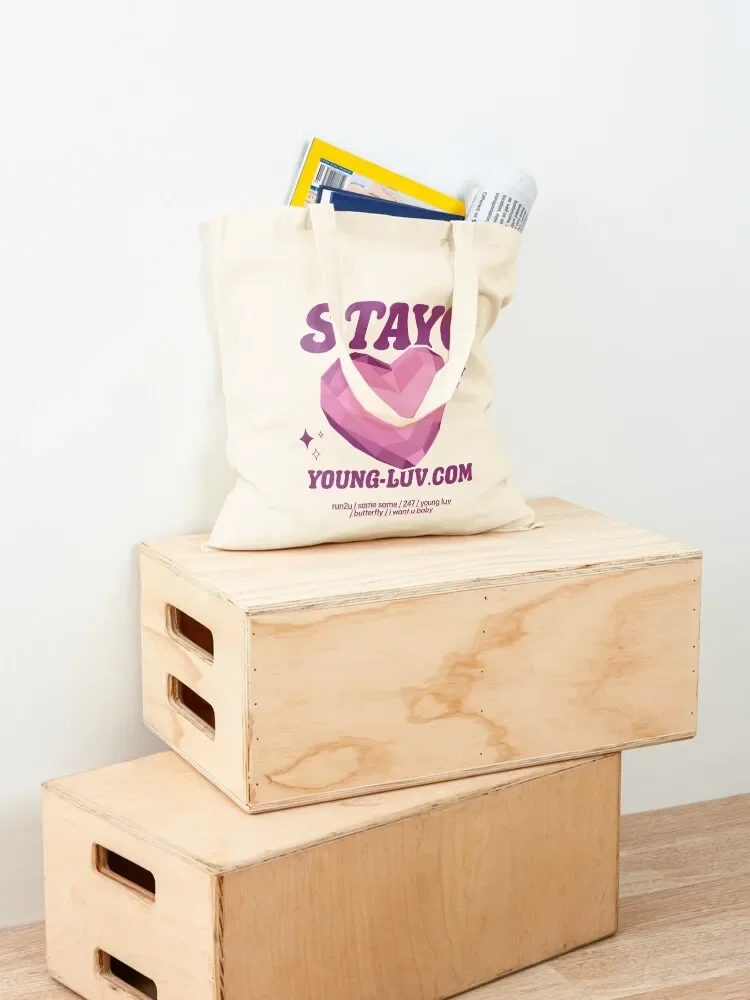 STAYC's young-luv.com Tote Bag supermarket folding bag Beach bag custom tote large size bags
