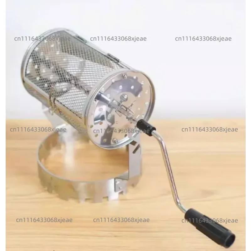 Home Hand Crank Coffee Roaster Manual Net Type Green Coffee Bean Roaster Compact Design