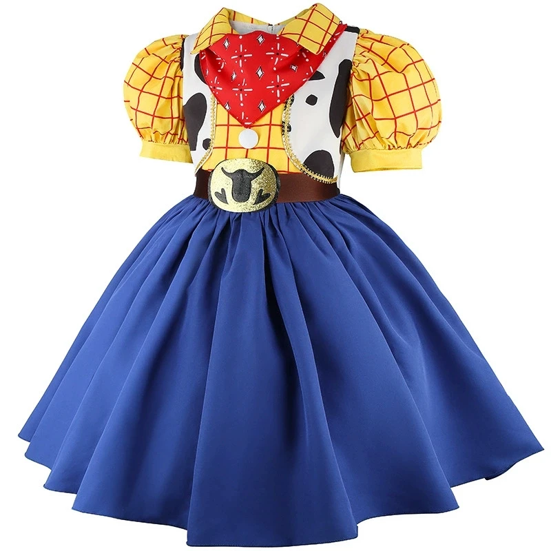 Woody Rollenspiel-Mädchenkleid Sommer Süßes Cartoon-Jessie-Mädchen-Prinzessinnenkleid Geburtstagsgeschenke 2 3 4 5 6 7 8 Jahre Kinderkleidung – Detail 5
