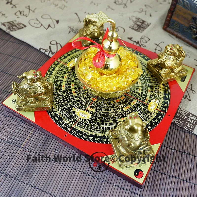 Geomantic master tool -HOME OFFICE efficacious Town house money drawing PIXIU Crystal Bagua Array Diagrams FENG SHUI LUO PAN