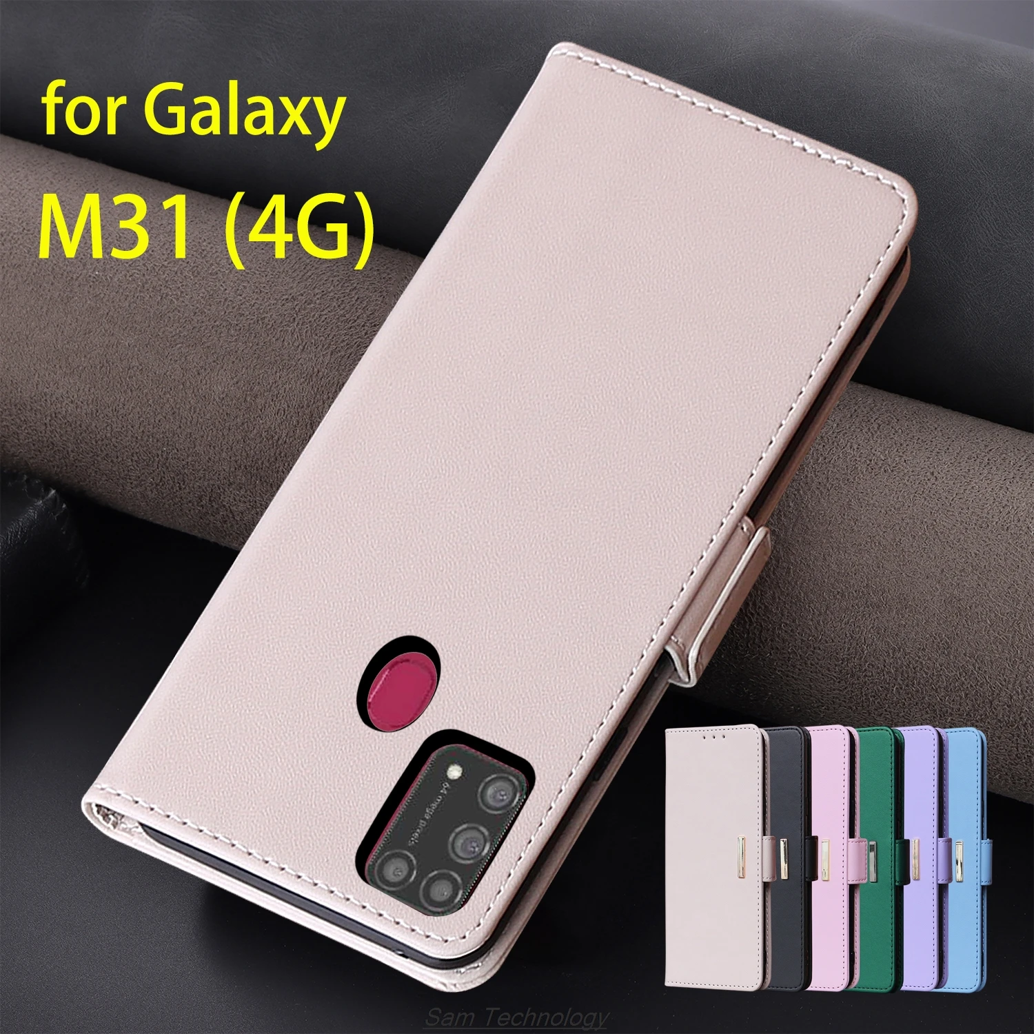 Magnetic buckle Leather Case for Samsung Galaxy M31 M315F 6.4