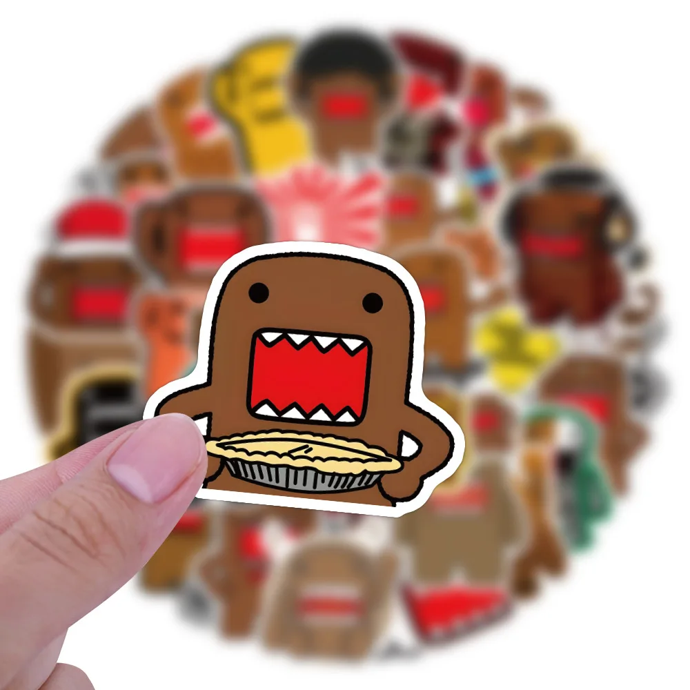 10/50PCS  Funny Domo Kun Stickers Domo JDM Style graffiti Stickers for DIY Luggage Laptop phone Cup Skateboard Bicycle Stickers