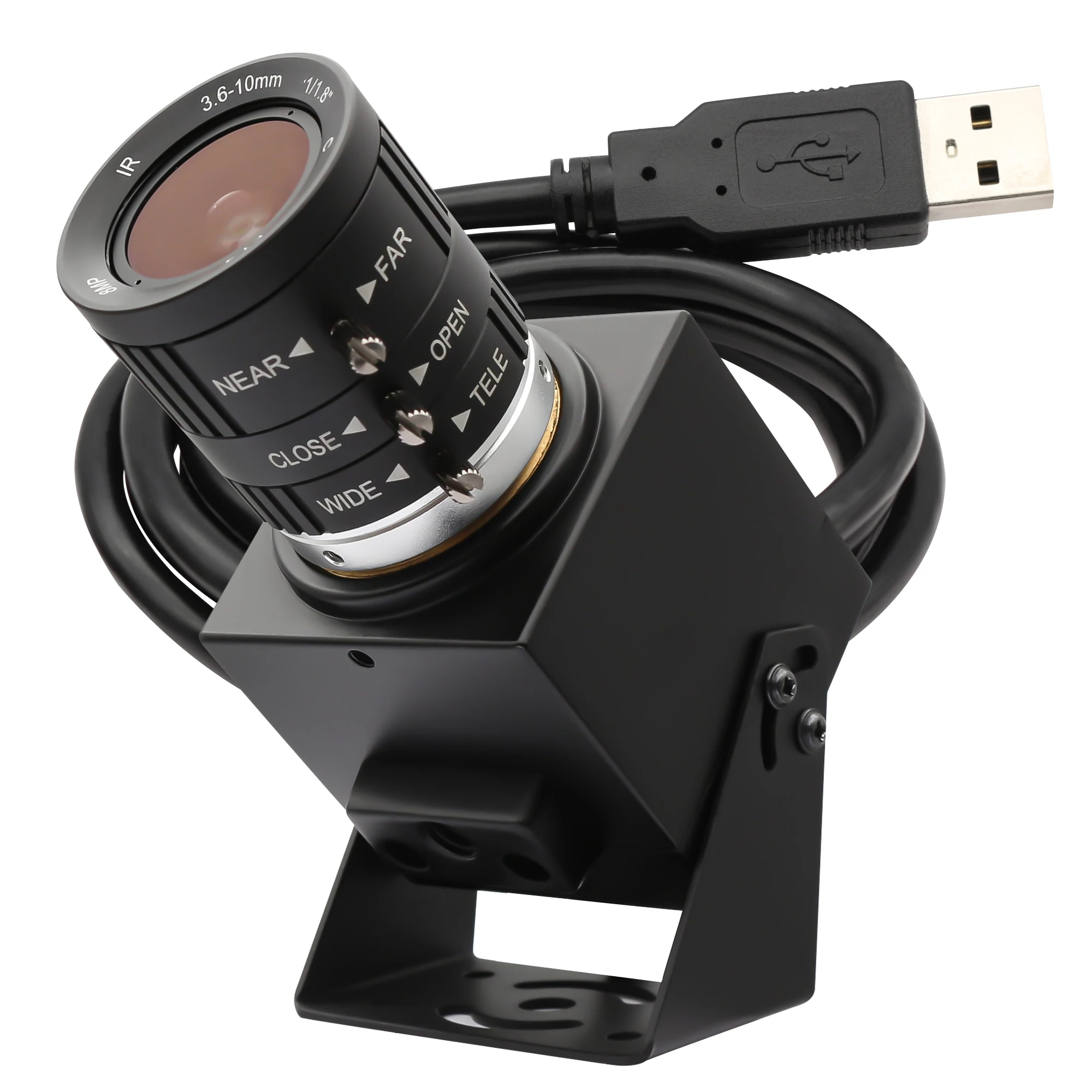 ELP 48MP 4K Webcam 8000x6000 IMX586 UVC Mini USB Camera with Varifocus CS Lens For Microscope ,Image Acquisition