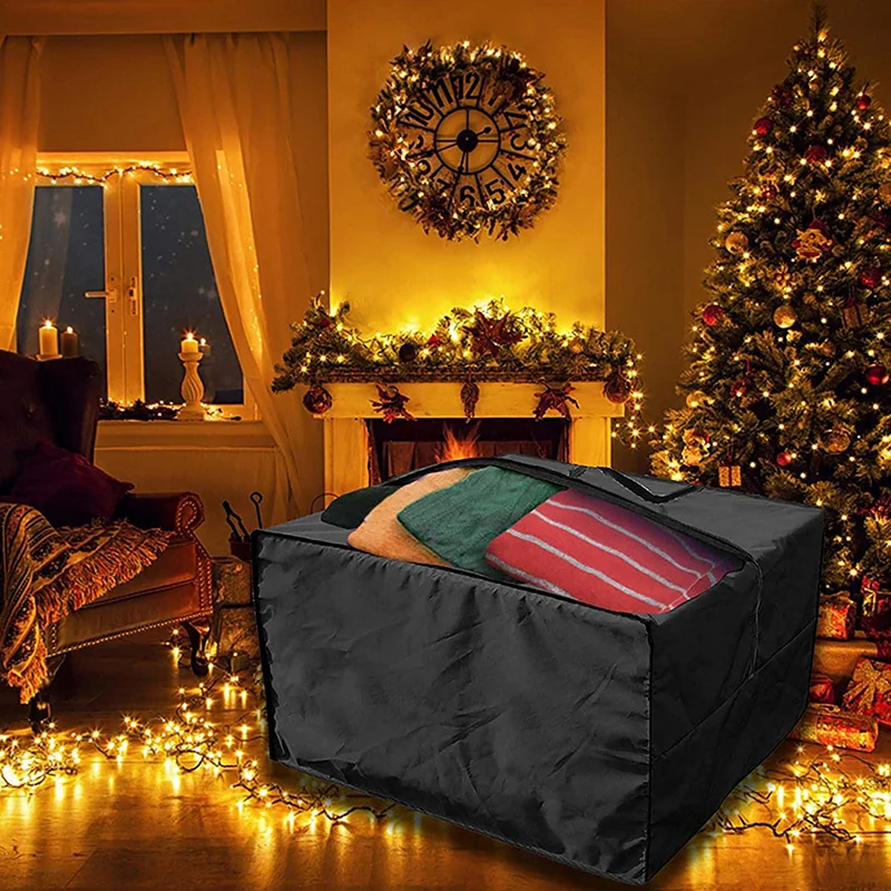 1pcs Multicolor 210d Square Furniture Cushion Storage Bag Terrace Furniture Cushion Storage Bag Waterproof And Dustproof