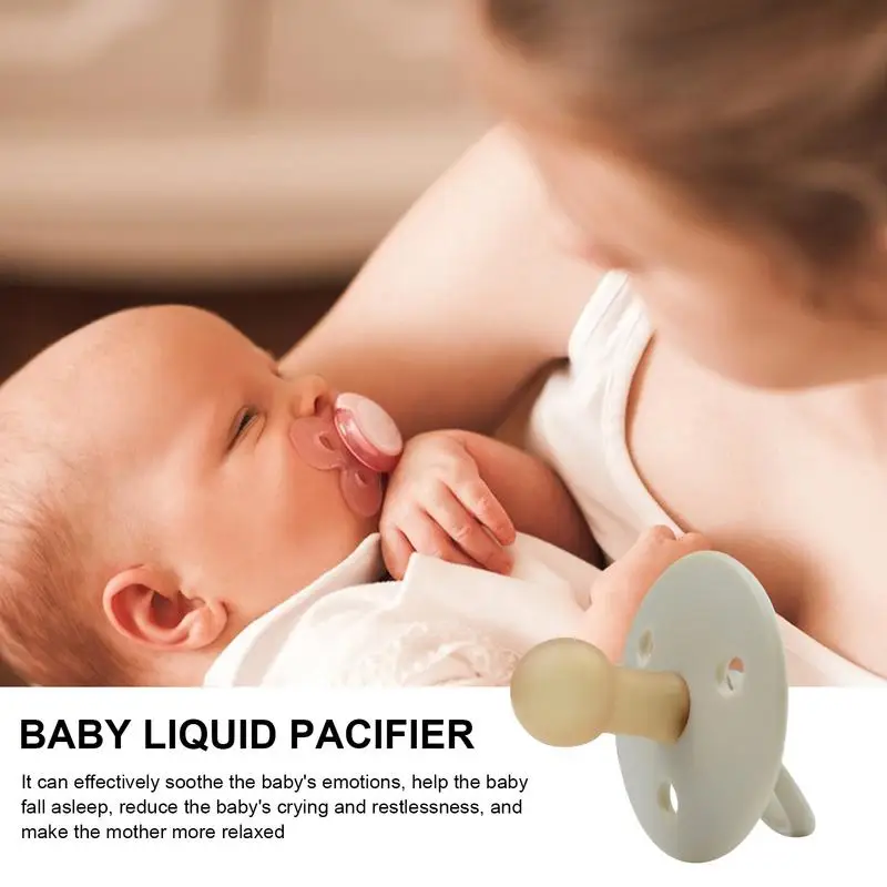 Liquid Silicone Nipple Soother Comfortable Breastlike Pacifier Silicone Pacifiers Baby Teething Toys Soothing Pacifier With