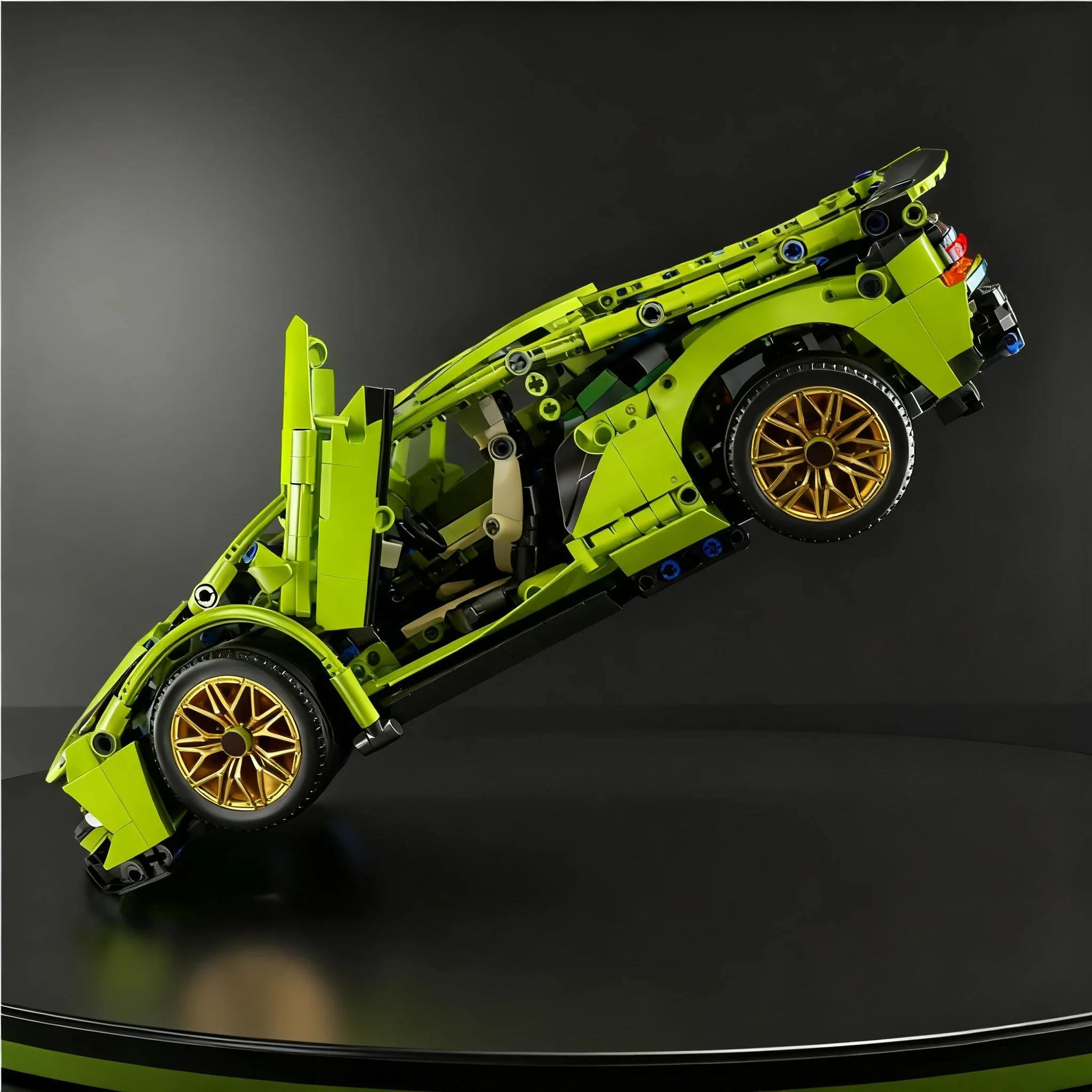 42115 مكعبات بناء نموذج سيارة فنية - 3696 قطعة، ألعاب تعليمية، هدايا عيد الميلاد والكريسماس للبالغين والأصدقاء والأولاد والأطفال #2