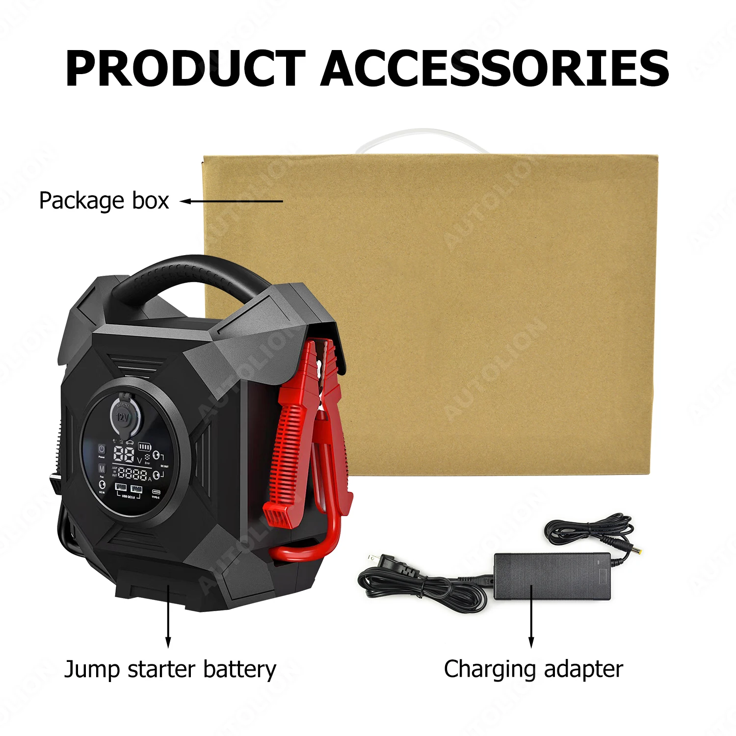 Hot Selling Jump Starter 12V 24V Universal 6000A Booster Pack Car Truck Battery Booster Emergency Tools for Camping Car